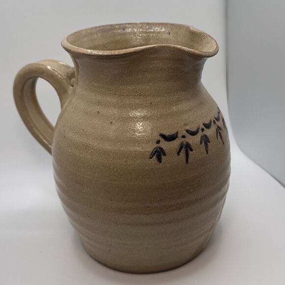 Vintage Rustic Primitive Hand Thrown Pottery Vase Brown 1998 Artist Signed - Picture 2 of 10